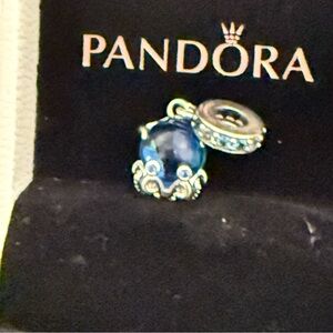 Authentic Pandora dangling Blue octopus Charm
